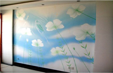 永胜画墙绘怎么画好白云的蓬松感？