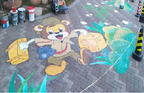 永胜夏季画地面彩绘会遇到的问题