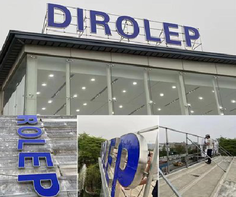 永胜楼顶发光字安装的注意事项。